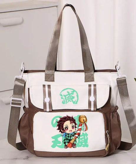 Anime Demon Slayer Kamado Tanjirou New Shoulderbag Men Women Crossbody Bags Student Fashion Large Capacity Handbag Holiday Gifts