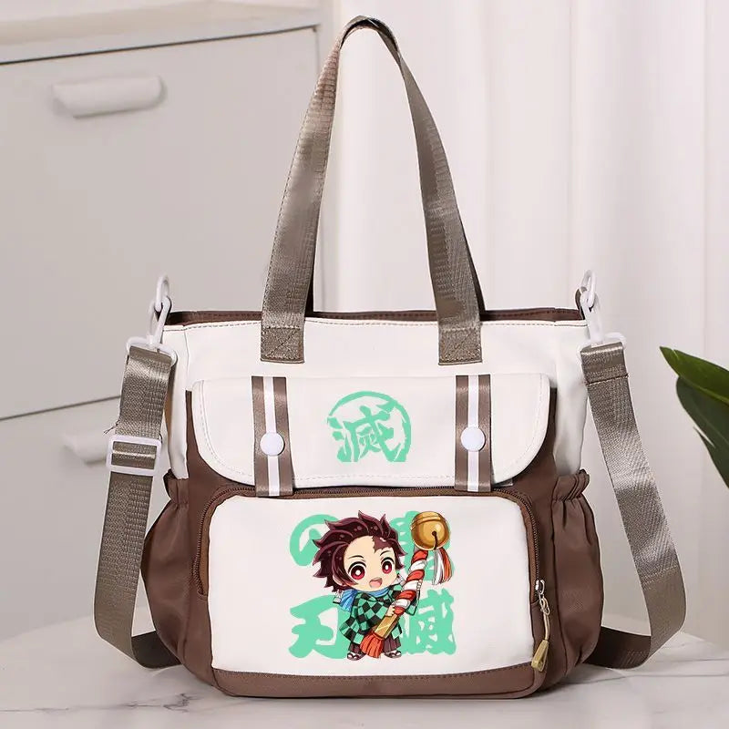 Anime Demon Slayer Kamado Tanjirou New Shoulderbag Men Women Crossbody Bags Student Fashion Large Capacity Handbag Holiday Gifts