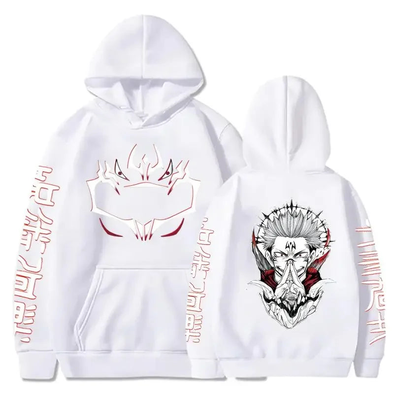 Anime Jujutsu Kaisen Ryomen Sukuna Graphic Hoodie – Harajuku Casual Pullover Sweatshirt for Men & Women 7