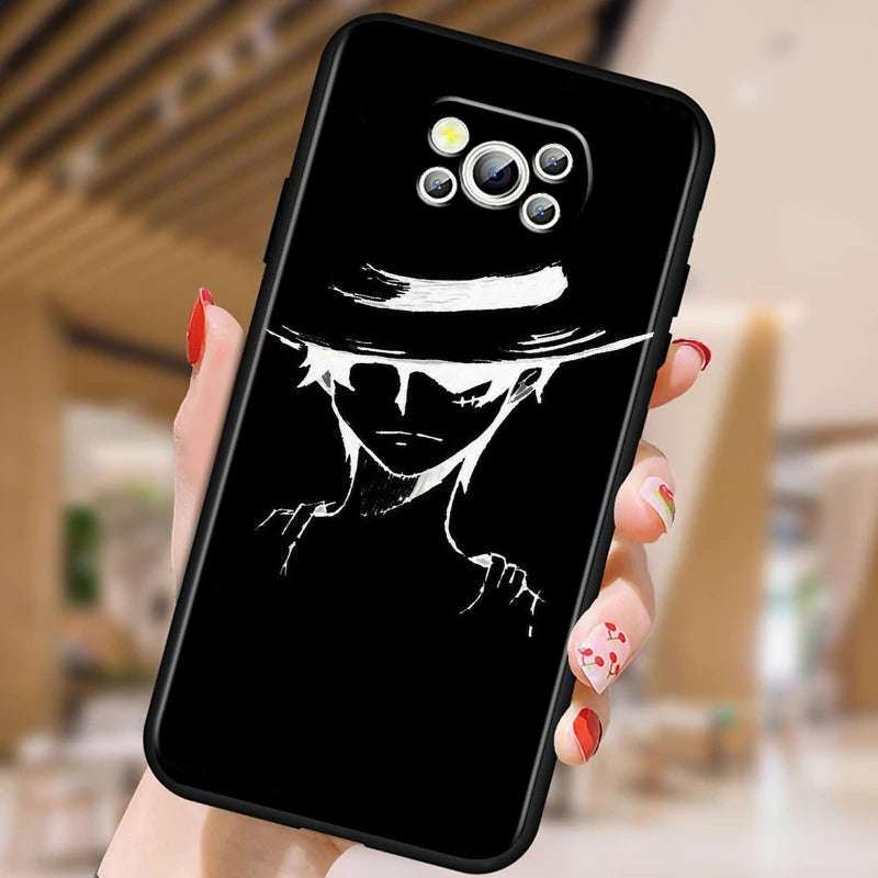 One Piece Luffy Case for Xiaomi Mi Poco F5 F4 F3 F2 X5 X4 X3 M6 M5 M5S M4 M3 C40 Pro GT NFC 5G