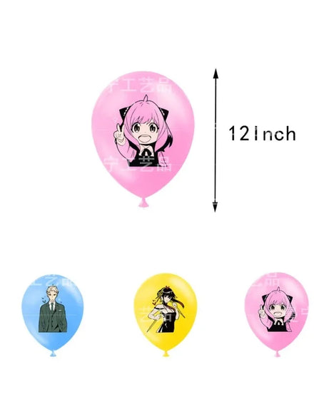 Spy X Family Birthday Decoration Foil Balloon Disposable Tableware Set Anya Yor Forger Twilight for Kids Birthday Party Supplies