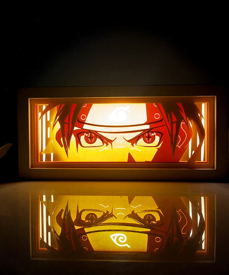 Anime  series paper-cut light room bedroom night light atmosphere light remote control colorful light box