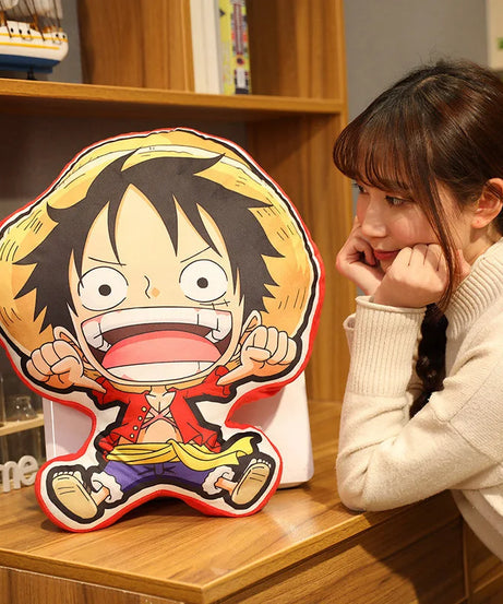 One Piece Pillow Doll Luffy Roronoa Zoro Sanji Chopper Usopp  Anime Peripherals Cushion Pillow Birthday Gift Decorative