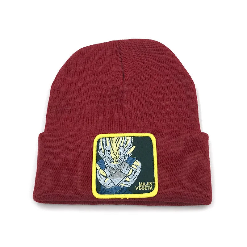 Autumn Winter Dragon Ball Knitted Cap Son Goku Vegeta  Warm Beanies Hat Adult Unisex Outdoor Embroidery Bonnet Christmas Gifts