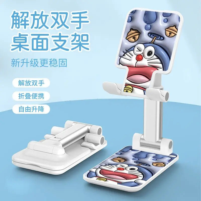 Doraemon mobile phone desktop stand cute personality portable folding lazy tablet telescopic universal holiday gift