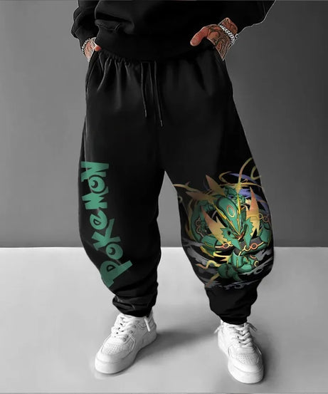 Pokémon Anime Peripheral Joint Sweatpants Summer/Autumn New Large Casual Street American Hip Hop Daily Loose Cotton Pants