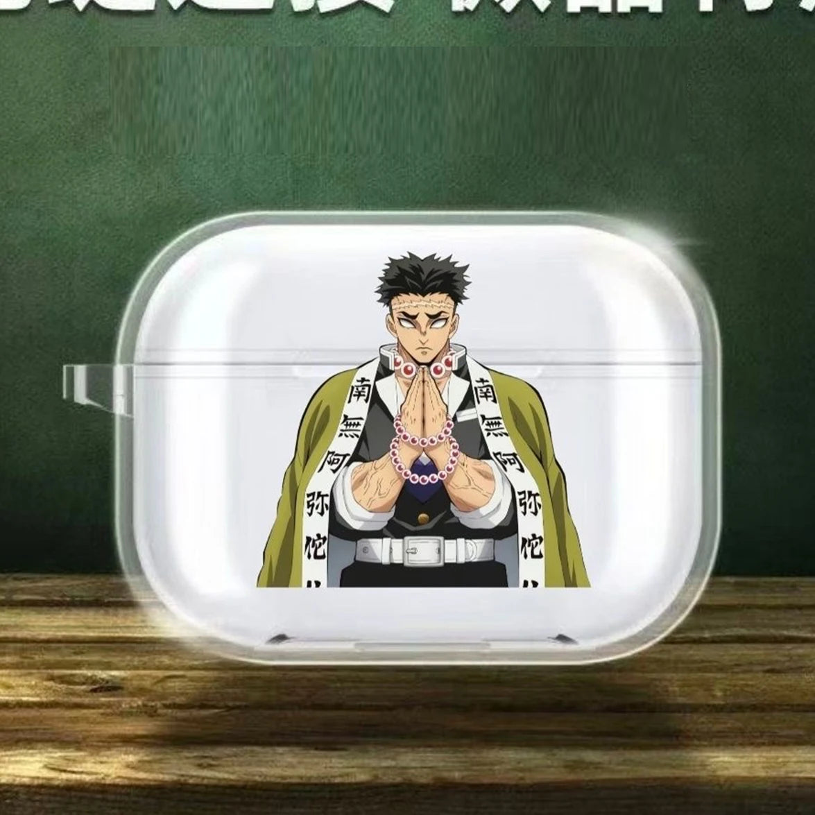 Anime Demon S-Slayer Cool Case Soft silicone TPU Case For AirPods4 Pro 1 2 3 Clear Transparent Bluetooth Earphone Case