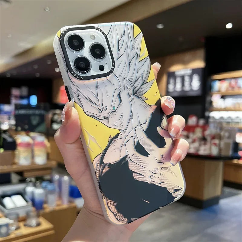 Dragon Ball Goku Phones Cases for IPhone 14 Pro Max Plus 11 12 13 Anime Super Saiyan Creative Shockproof Frosted Cover