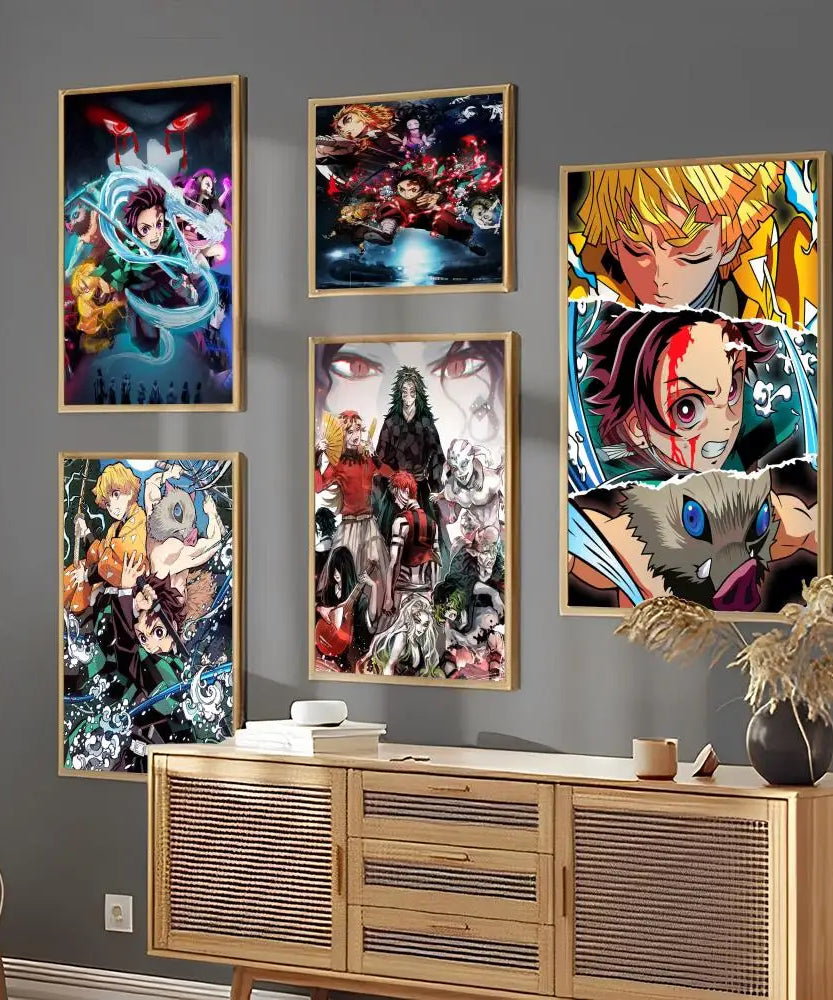 Demon Slayer Luxury Anime Adhesive Art Poster