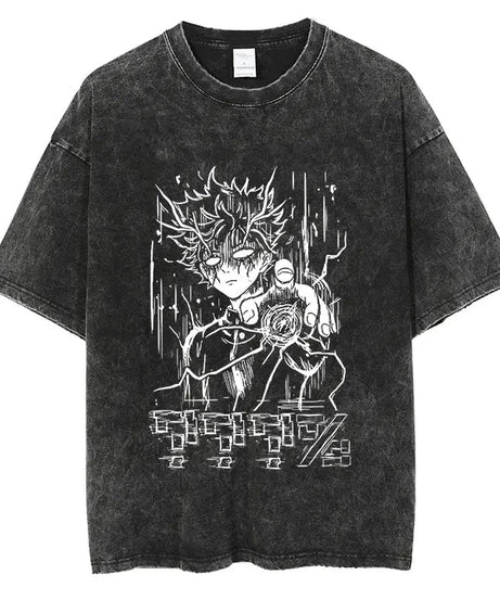 Mob Psycho 100 Vintage Graphic T-Shirt – Harajuku Streetwear Cotton Tee for Men