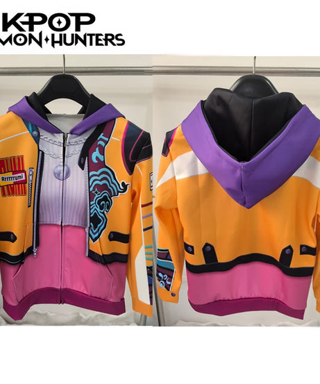 Kids Rumi Jacket Demon Hunter of KPop Cosplay Costume Children Child Girls Hoodies Disguise Roleplay Fantasia Clothing Halloween