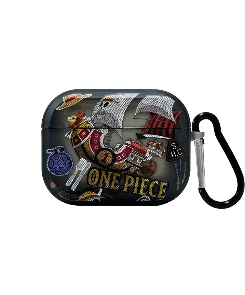New Anime One Piece Luffy Gear 5th Earphone Case For AirPods 3 3rd 4 Pro Pro2 Headphone Bluetooth Wireless Headset Clear Cover