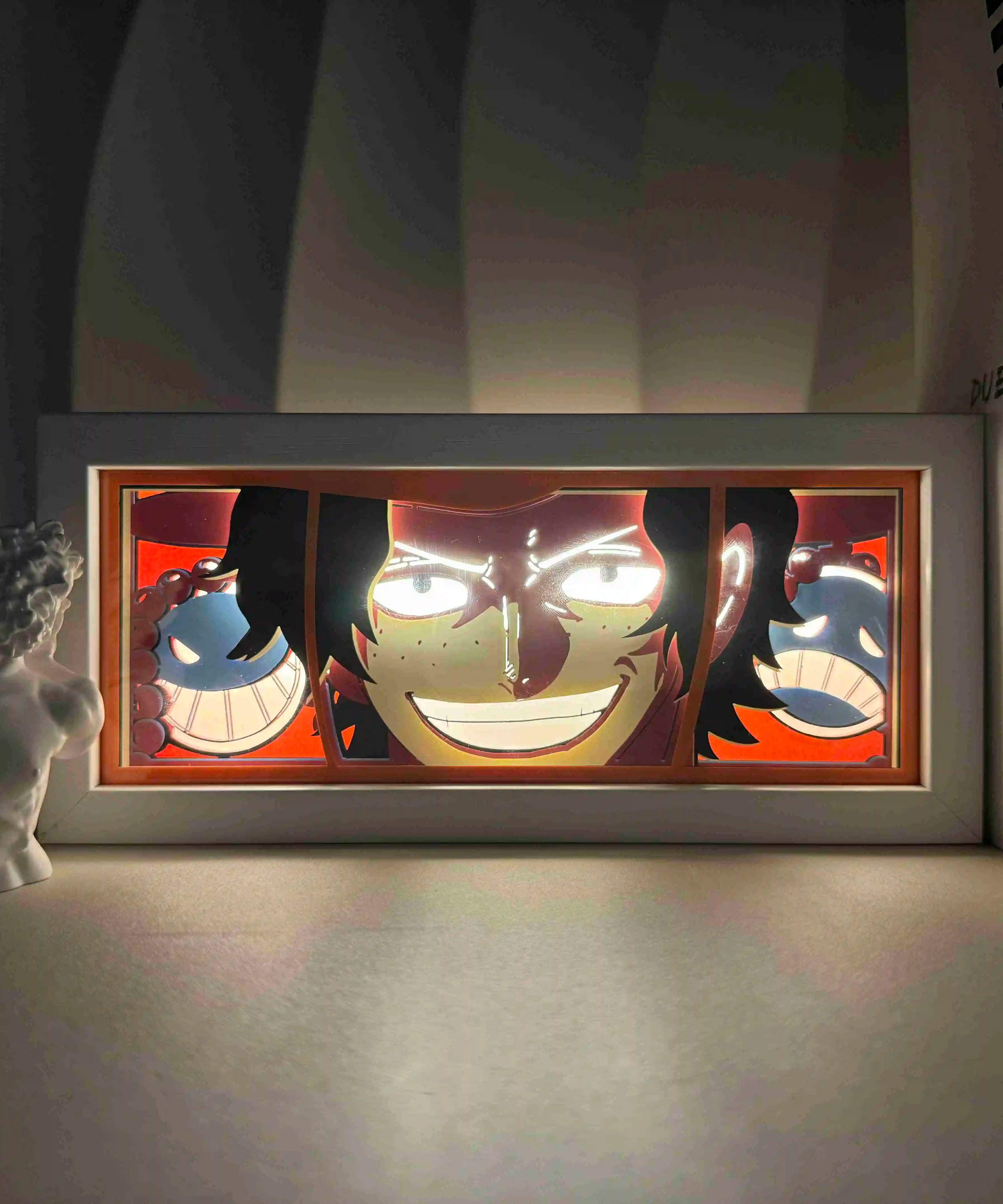 Anime  series paper-cut light room bedroom night light atmosphere light remote control colorful light box