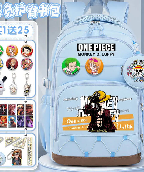 One Piece Luffy Backpack – Large Canvas School & Travel Bag