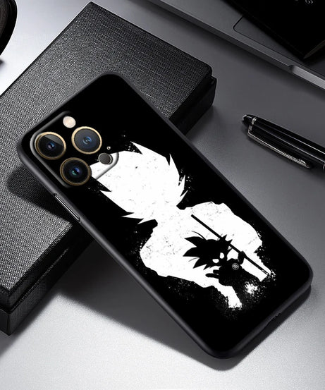 Dragon Ball Z Logo Black TPU Case – iPhone 7 to 15 Pro Max