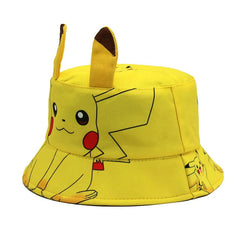 Pokémon Pikachu Kids Fisherman's Bucket Hat & Baseball Cap – Cute Anime Sun Hat for Boys & Girls