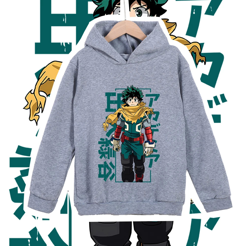 Kids Izuku Midoriya Anime Cotton Hoodie – My Hero Academia Pullover Sweatshirt 2