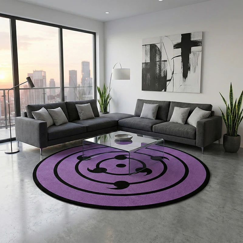 Naruto Rinnegan Area Rug – Iconic Samsara Eye Non-Slip Anime Room Decor 2