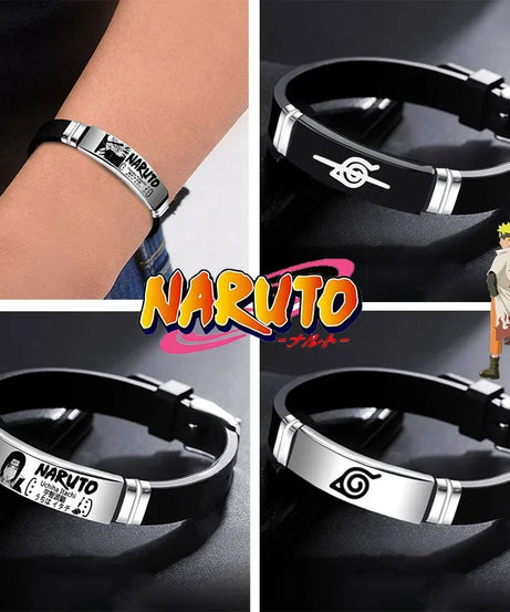 Naruto Kakashi Bracelet Stainless Steel Men's Women's Jewelry Pendant Charm Couple Bracelets for Lover Friend Women Gifts New