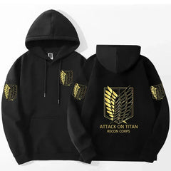 Attack on Titan Scout Regiment Crewneck Sweatshirt – Premium Anime Harajuku Pullover for Men & Women