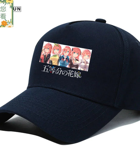 The Quintessential Quintuplets Nakano Ichika Nino Itsuki two-dimensional print hat men's and women's COS baseball cap present