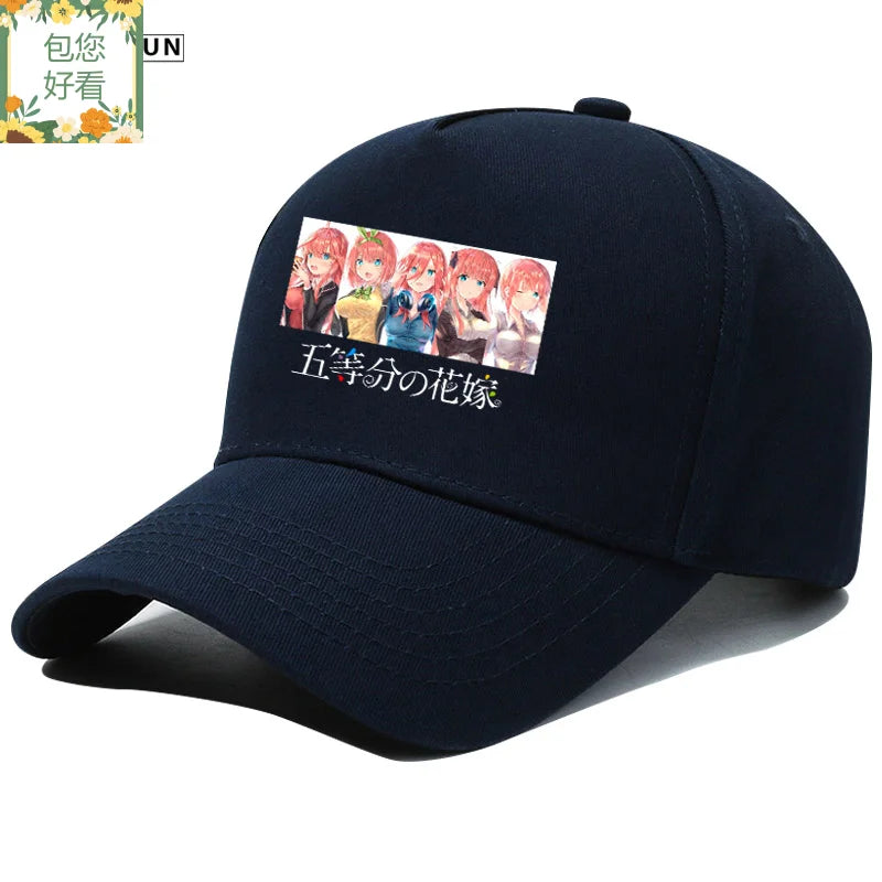 The Quintessential Quintuplets Nakano Ichika Nino Itsuki two-dimensional print hat men's and women's COS baseball cap present
