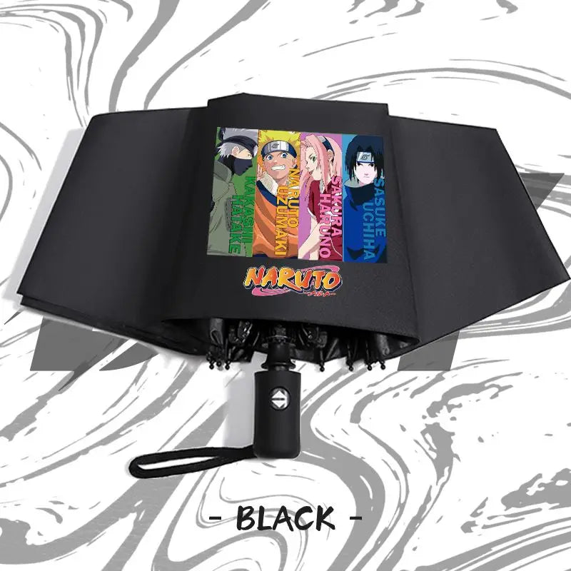 Naruto anime peripheral automatic umbrella Naruto Namikaze Minato Uchiha Itachi Kakashi Haruno Sakura sunshade umbrella gift