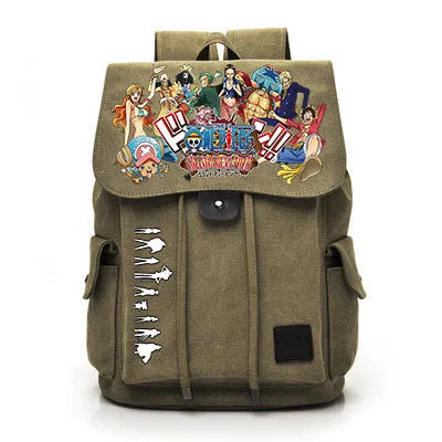 One Piece Anime Backpack Cosplay Luffy Unisex Students School Bag Large Capacity Bookbag Laptop Travel Rucksack Outdoor Bag Gift