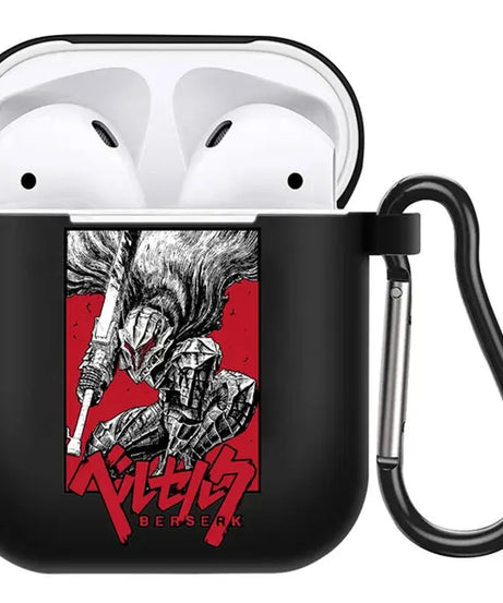 anime Berserk Guts Zodd Earphone Case For AirPods4 1 2 3 Pro Black Soft silicone wireless Bluetooth headphone case