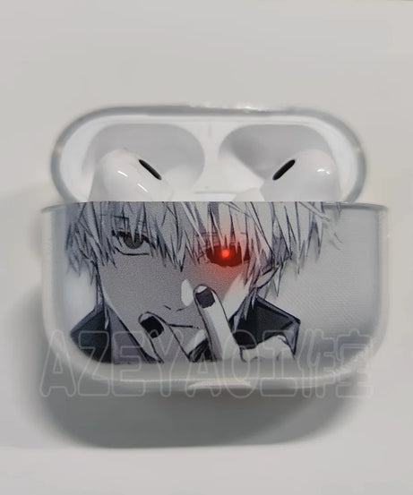 Anime Luxury Tokyo Ghoul Airpods Case For Apple Airpods 4Shockproof Cover For AirPods 4 Pro Pro2 Transparent Earphone Cases Bags