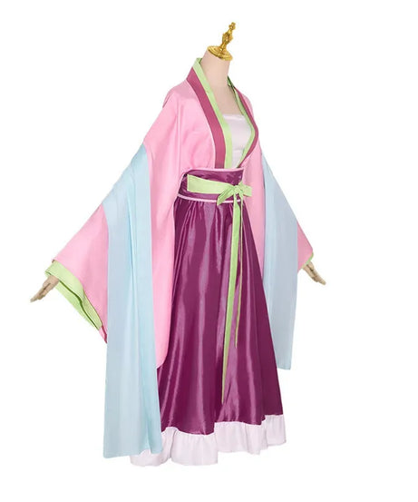 Maomao Cosplay Costume Wig Anime The Apothecary Diaries Pink Dress Halloween Party for Women