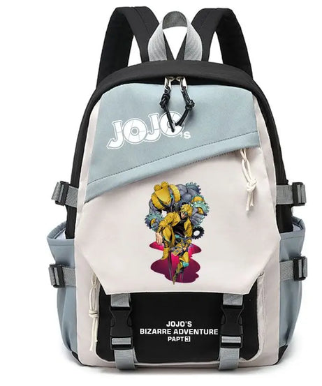 Kujō Jōtarō Anime JoJo's Bizarre Adventure Backpack Student School Bag Canvas Teens Outdoor Travel Backpack Fashion Gift