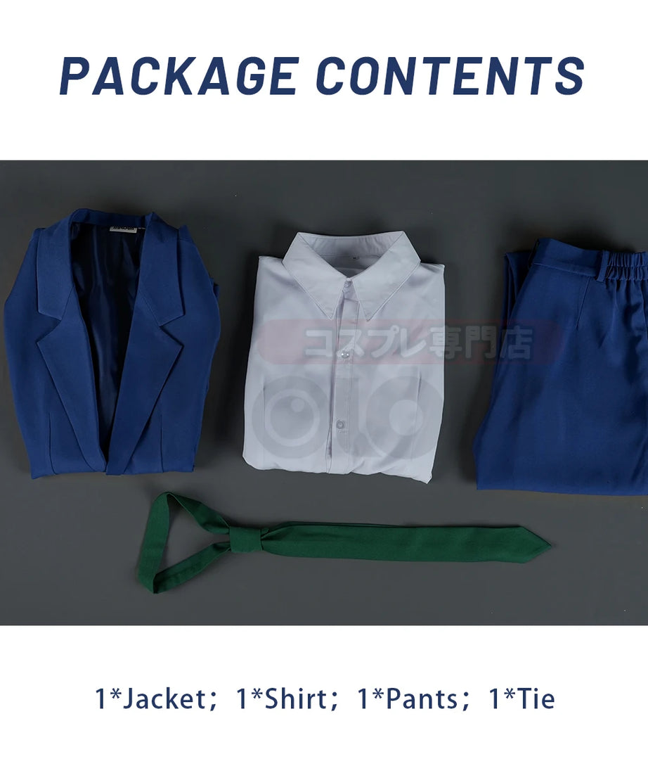 Detective Conan Jimmy Kudo Cosplay Suit – Shirt, Tie, Pants Set