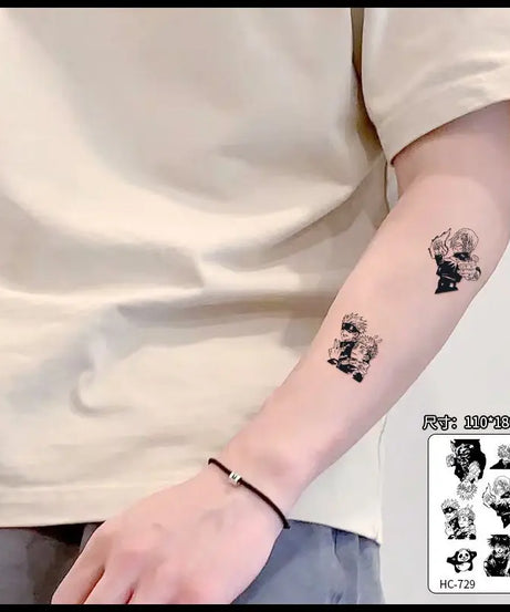 Gojo Satoru Cool Creative Personality Simple High Value Anime Character Waterproof Long Lasting Tattoo Sticker Decoration Gift