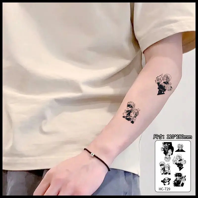 Gojo Satoru Cool Creative Personality Simple High Value Anime Character Waterproof Long Lasting Tattoo Sticker Decoration Gift