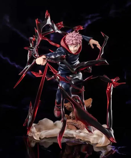 19cm Jujutsu Kaisen Itadori Yuji black flash action figure collection toys Christmas gift doll with box