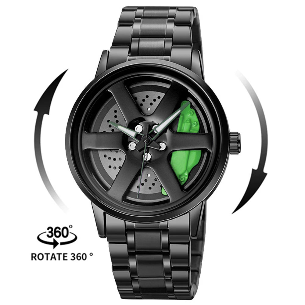 Naruto Anime - Sharingan Rotary Dial Watch – 3D Anime Quartz Waterproof Men’s Luxury Watch