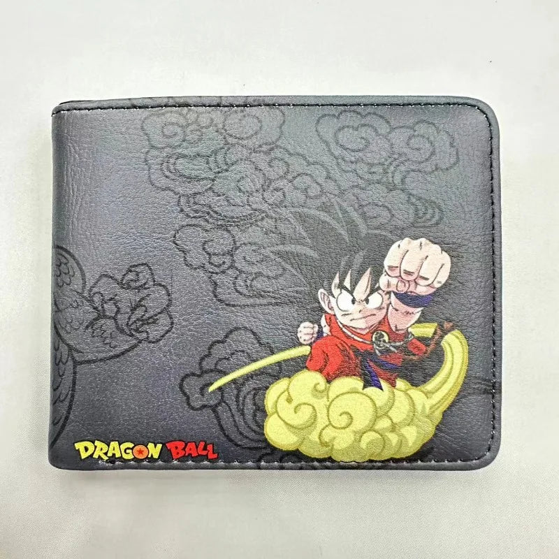 Dragon Ball Wallet Children's Simple Fashion Pu Leather Multifunction Storage Cards Banknotes Business Cards Card Pack