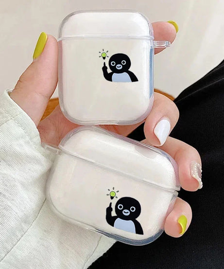 Unique Special Penguin Bulb Cases for Airpods Pro 3 2 1 Earphone Shell Wireless Bluetooth Charging Box for Apple Airpod 3 Covers
