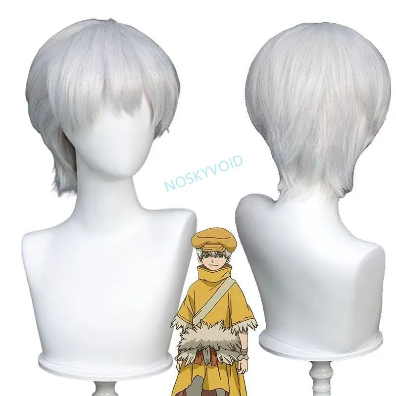 Ukyo Saionji Cosplay Set – Dr. Stone Anime Costume with Wig & Hat (Unisex, Halloween/Comic-Con)