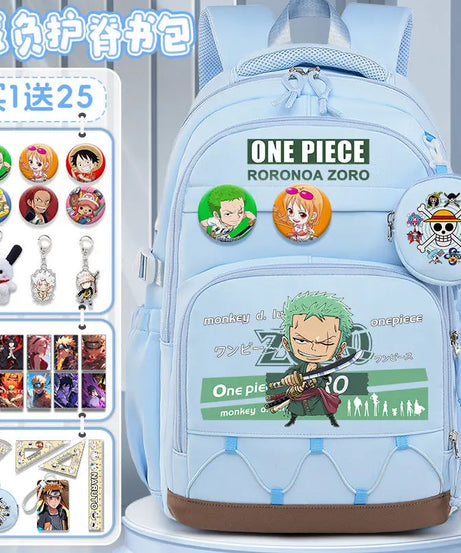 One Piece Luffy Backpack – Large Canvas School & Travel Bag
