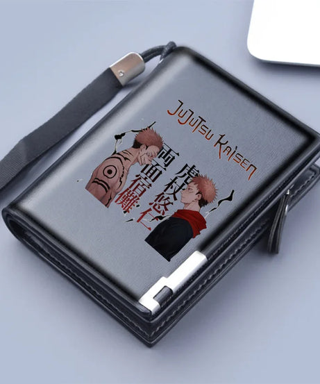 Jujutsu Kaisen Wallet Anime Coin Purse Men Credit Card Holder Boy Student Fashion Short Trifold Money Key Storage Pouch