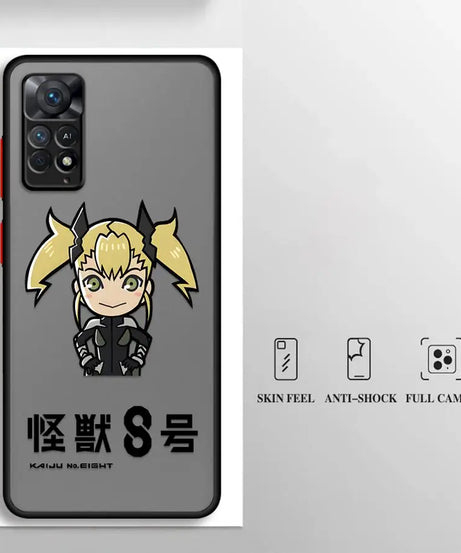 Cute Kaiju No. 8 Matte Phone Case – Xiaomi Redmi Note 8–14 Series