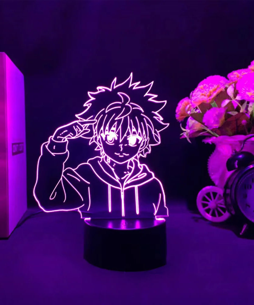 Anime Hunter X Hunter Led Night Light Killua Zoldyck Figure Nightlight Color Changing Usb Battery Table 3d Lamp Gift for Kids