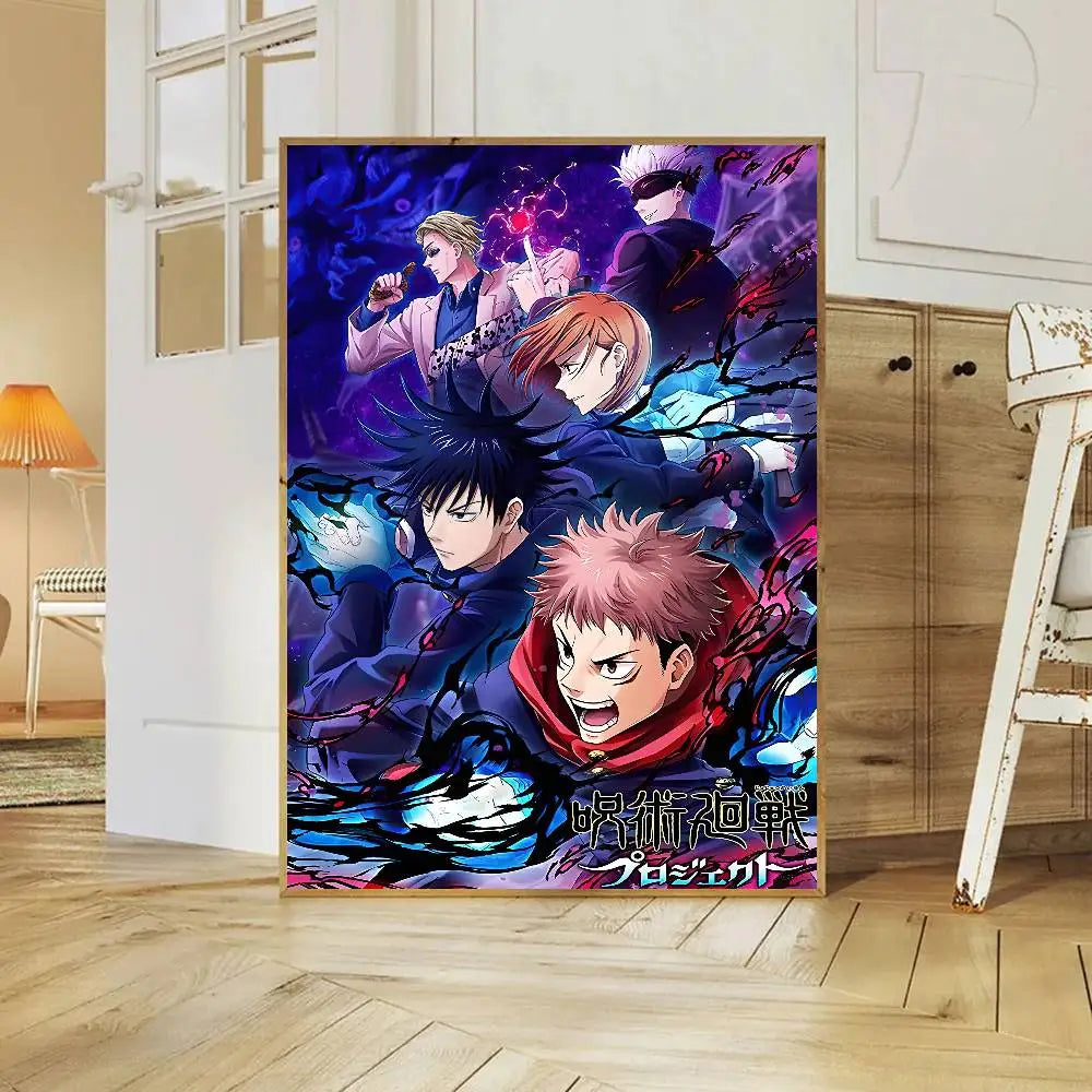 Anime Jujutsu Kaisen Graphic Poster – Self-Adhesive Waterproof Wall Sticker Decor 5