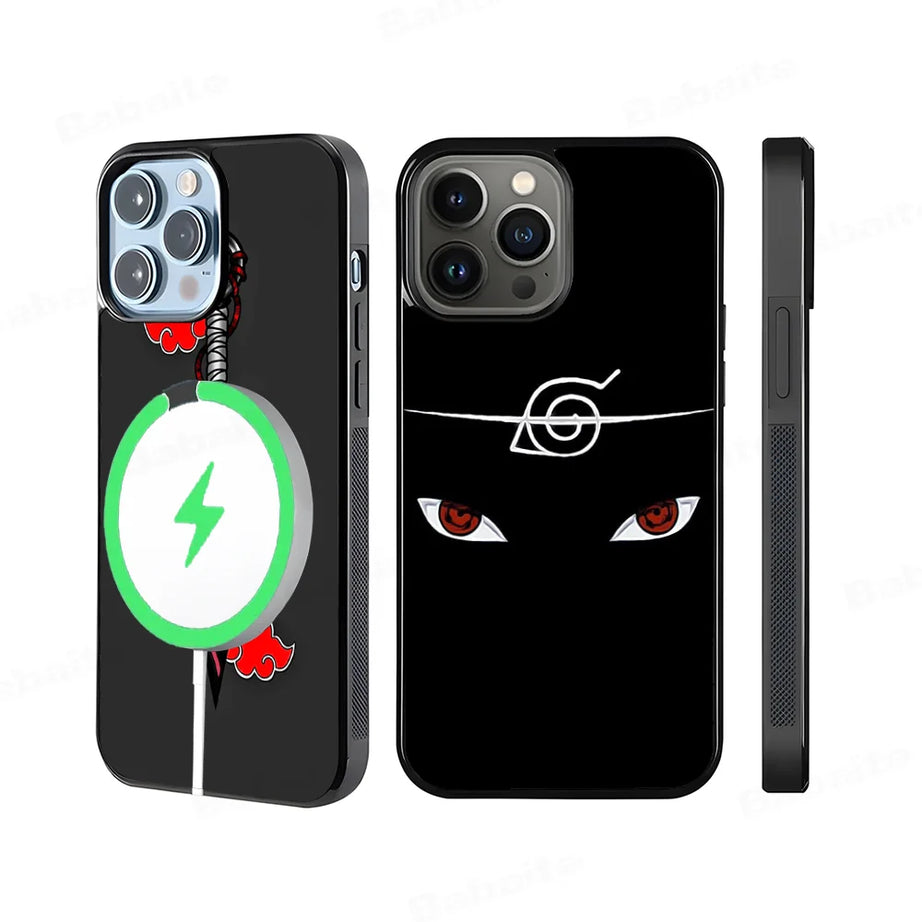 Akatsuki Itachi & Sasuke Uchiha MagSafe Case – Naruto iPhone 11–16 Pro Max