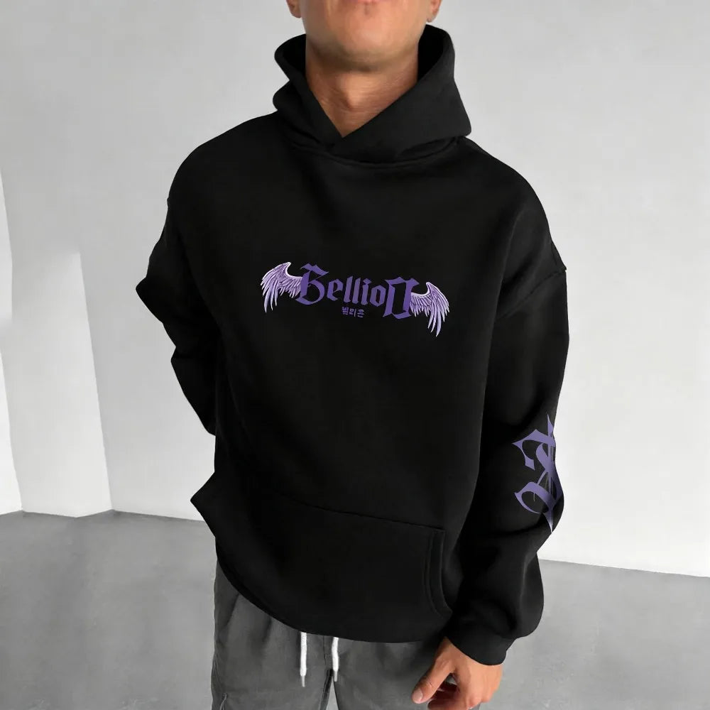 Solo Leveling Comic Hand-painted Printed Hoodie  Autumn/Winter New Men's and Women's Loose Casual American Hip-hop Sweater