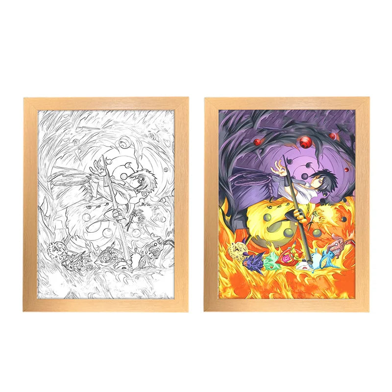 Naruto Anime Photo Frame Night Light Box