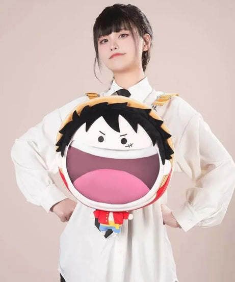ONE PIECE Luffy Zoro Plush Pain Bag  Girl Backpack Peripheral Two-dimensional Storage Backpack Animation Messenger Bag