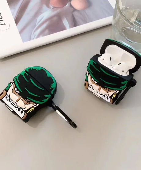 Kawaii ONE PIECE Cover for Apple AirPods 1 2 3 Case for AirPods Pro Case Creative Roronoa Zoro Earphone Case Accessories
